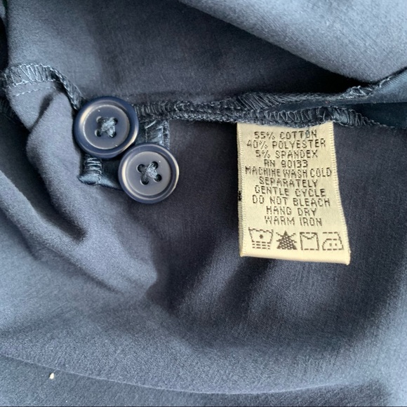 Linea by Louis Dell'Olio Blue Shiny Blazer Jacket Shirt - Picture 8 of 11